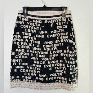 Moschino Cheap & Chic Vintage Graphic Text Mini Skirt Italy
